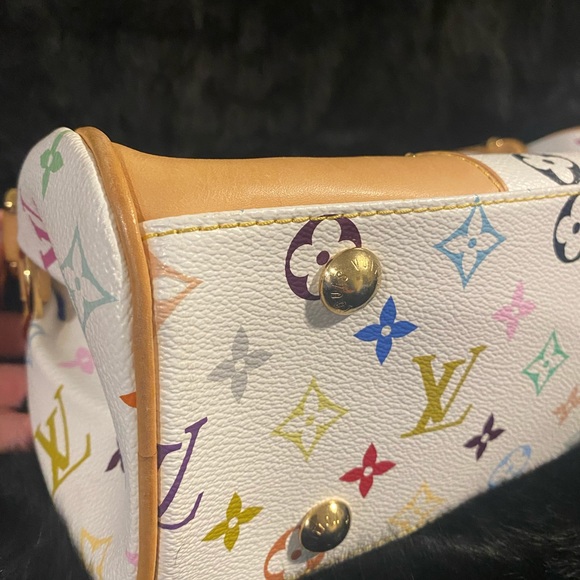 SOLD- TAKASHI MURAKAMI X LOUIS VUITTON WHITE MONOGRAM MULTICOLOR BEVERLY GM - Picture 13 of 14